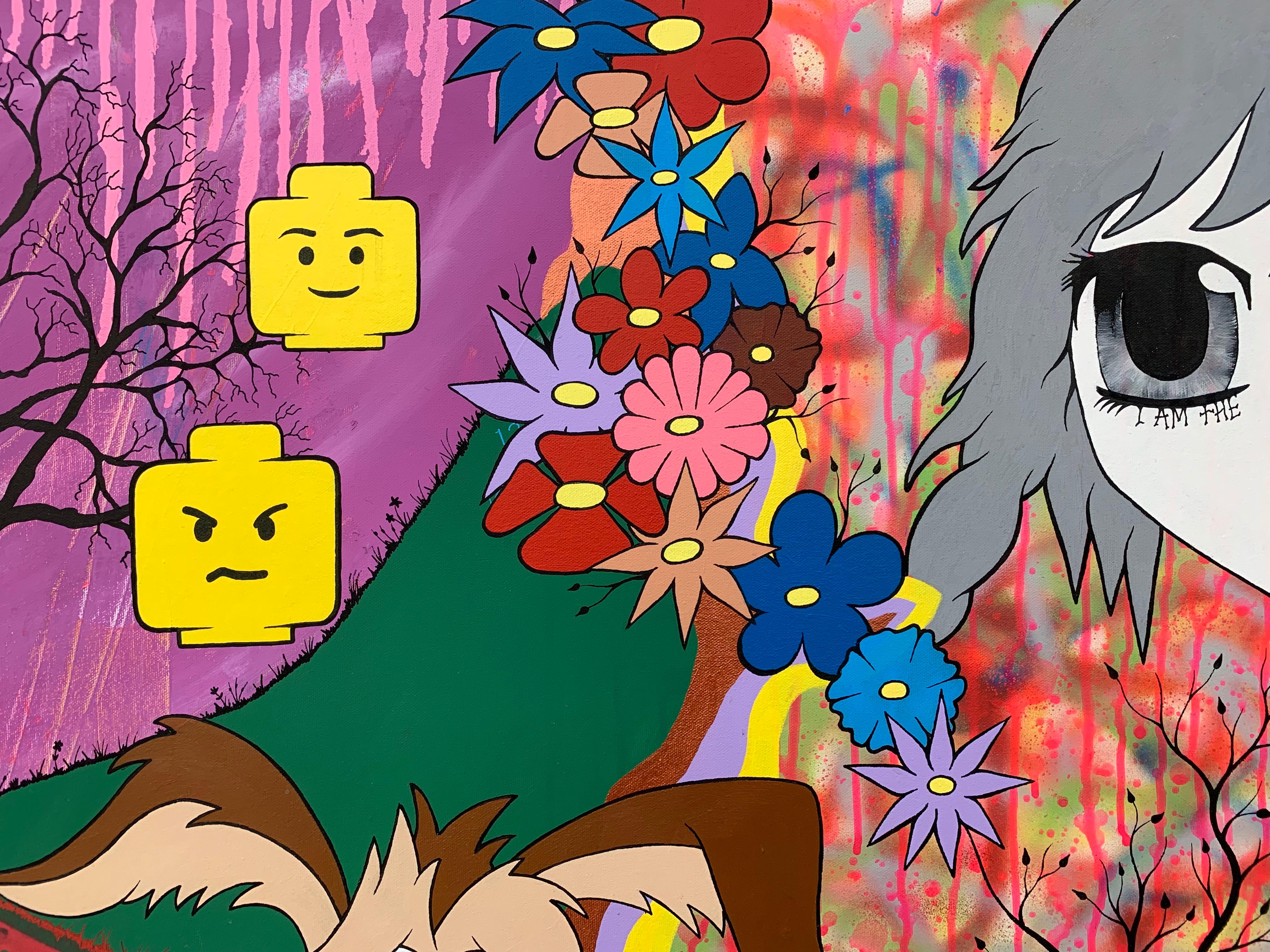 McFuture Colourful Manga Cartoon Pop Art by Young British Urban Graffiti Artist 5