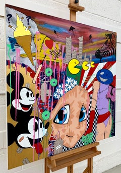 Mickey Mouse Walt Disney Manga Cartoon Pop Art by British Urban Graffiti Artist