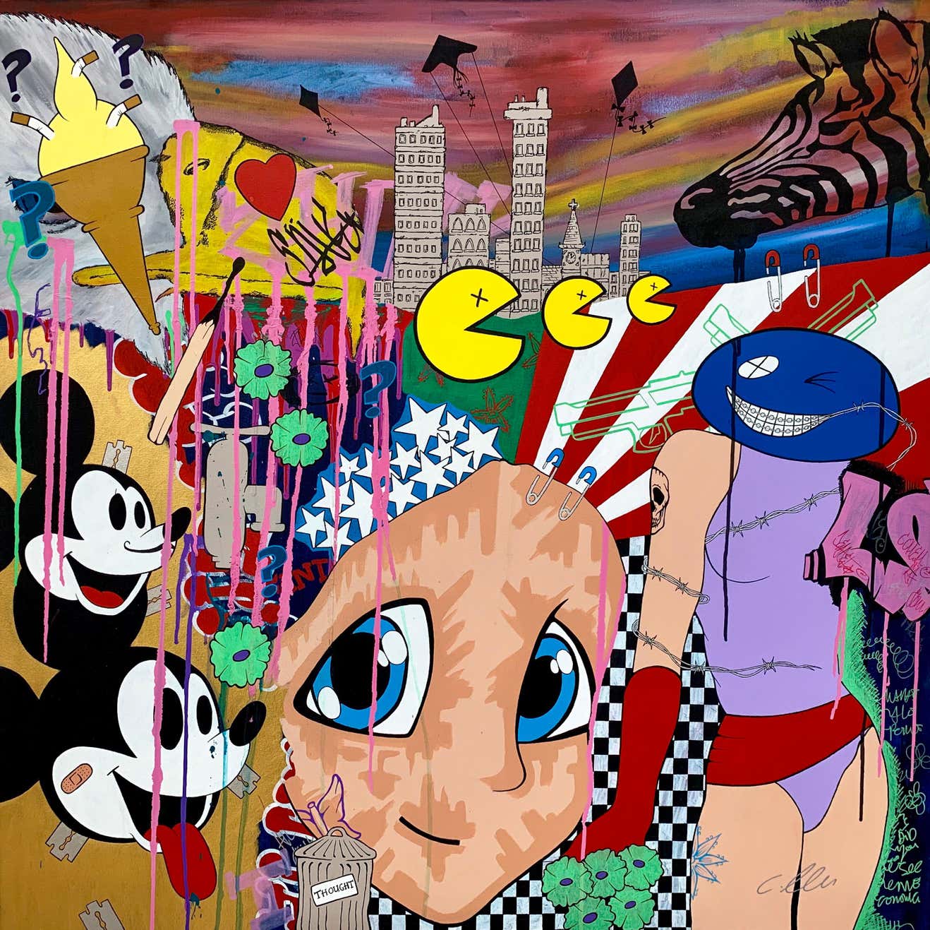 Chris Pegg - Mickey Mouse Walt Disney Manga Cartoon Pop Art by British ...