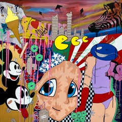 Mickey Mouse Walt Disney Manga Cartoon Pop Art by British Urban Graffiti Artist
