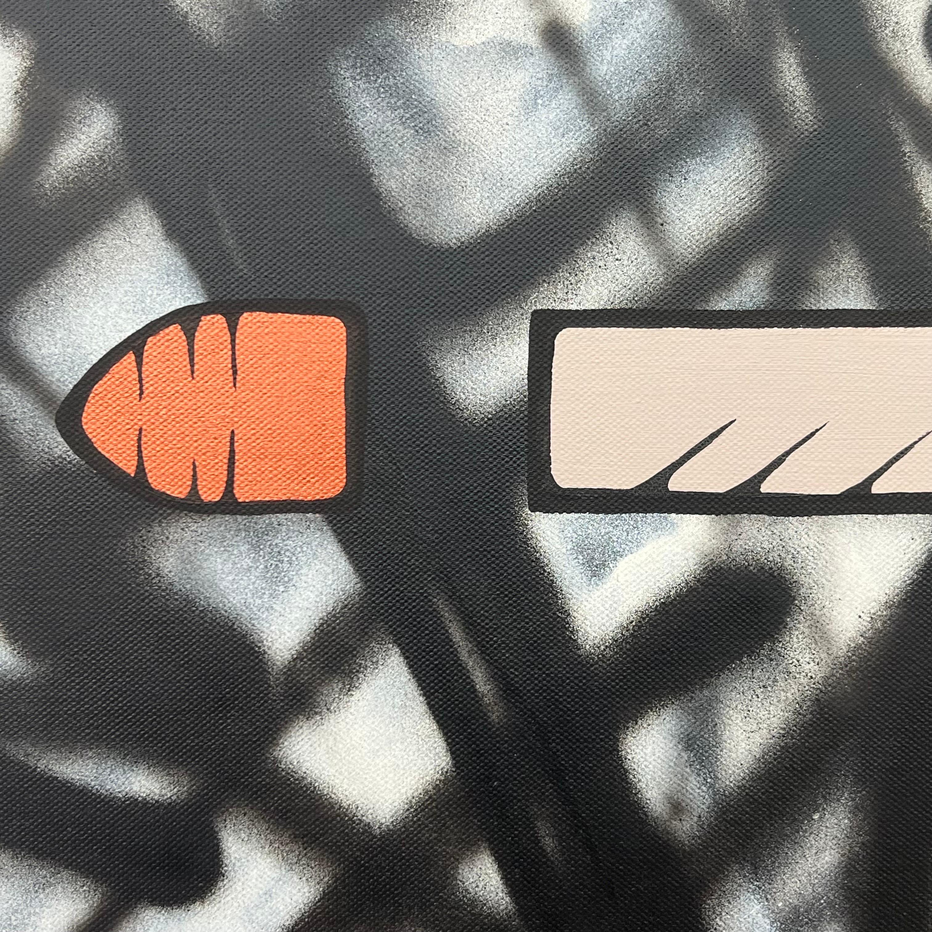 Peinture à l'huile sur fond abstrait - Pop Art - Fuel Pump par un artiste graffiti britannique en vente 3