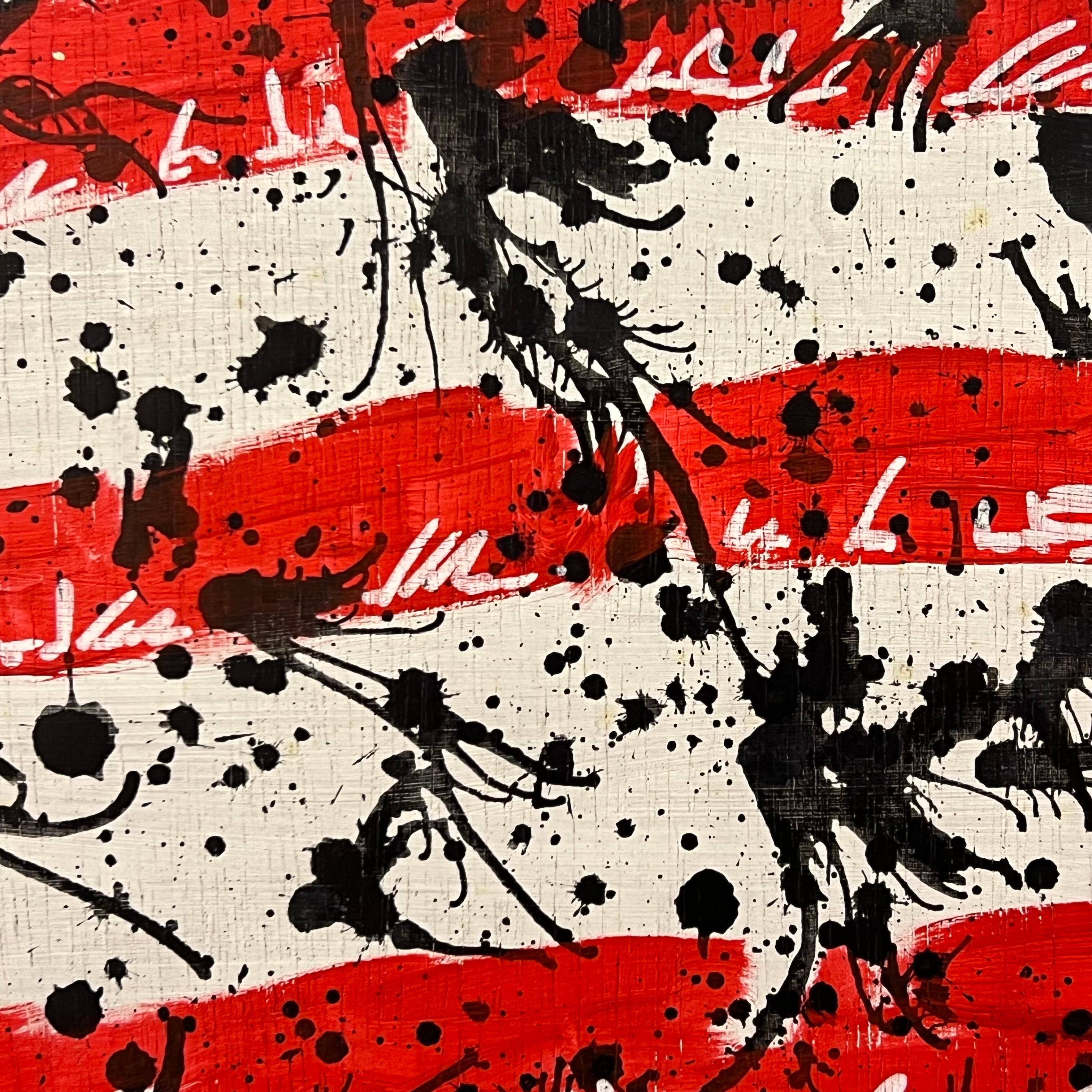 Stars & Stripes Painting entitled 'A Bit Rich' by British Graffiti Artist For Sale 4