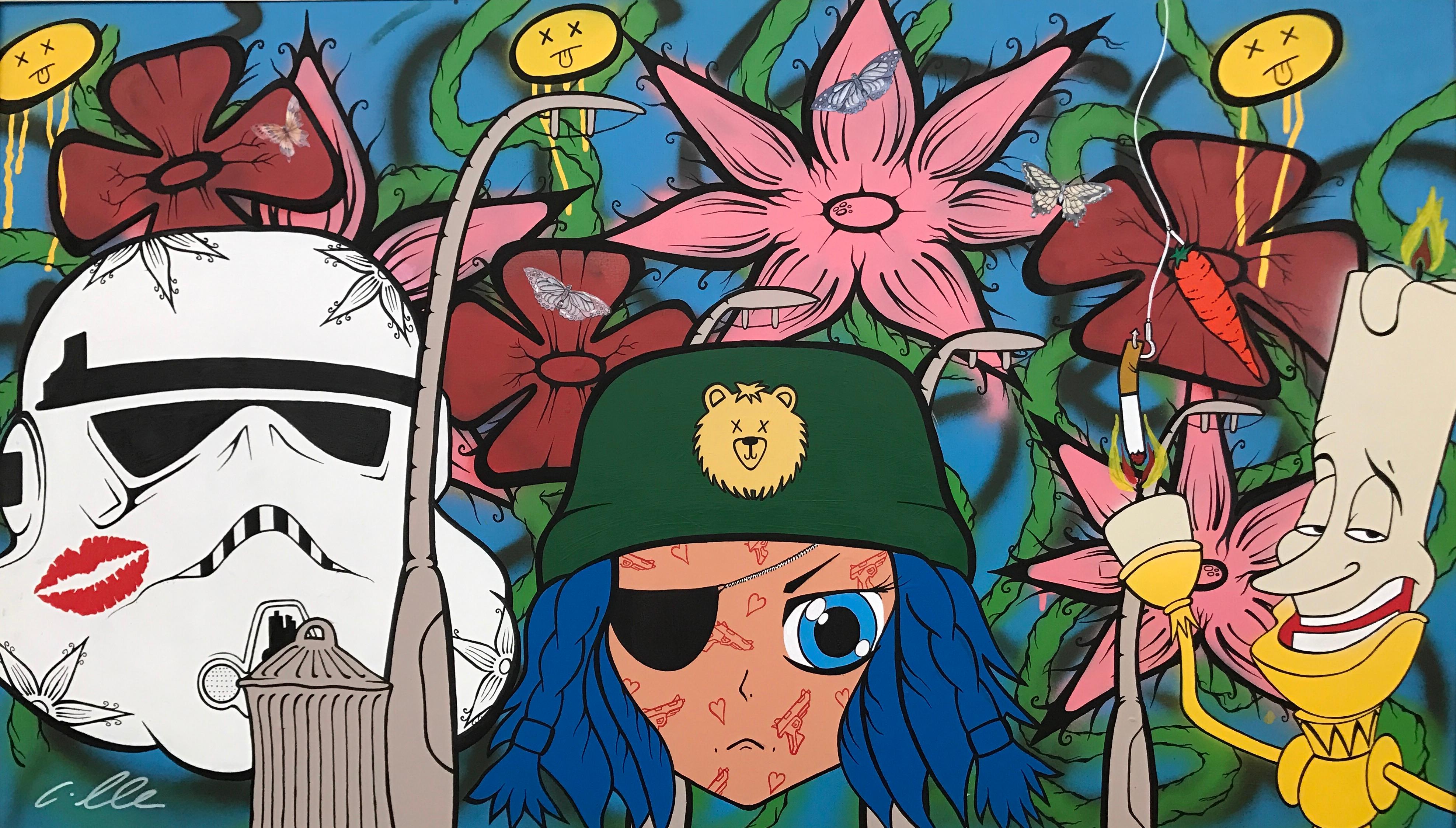 The Good The Bad & The Ugly Pop Art d'un artiste graffiti urbain britannique en vente 2