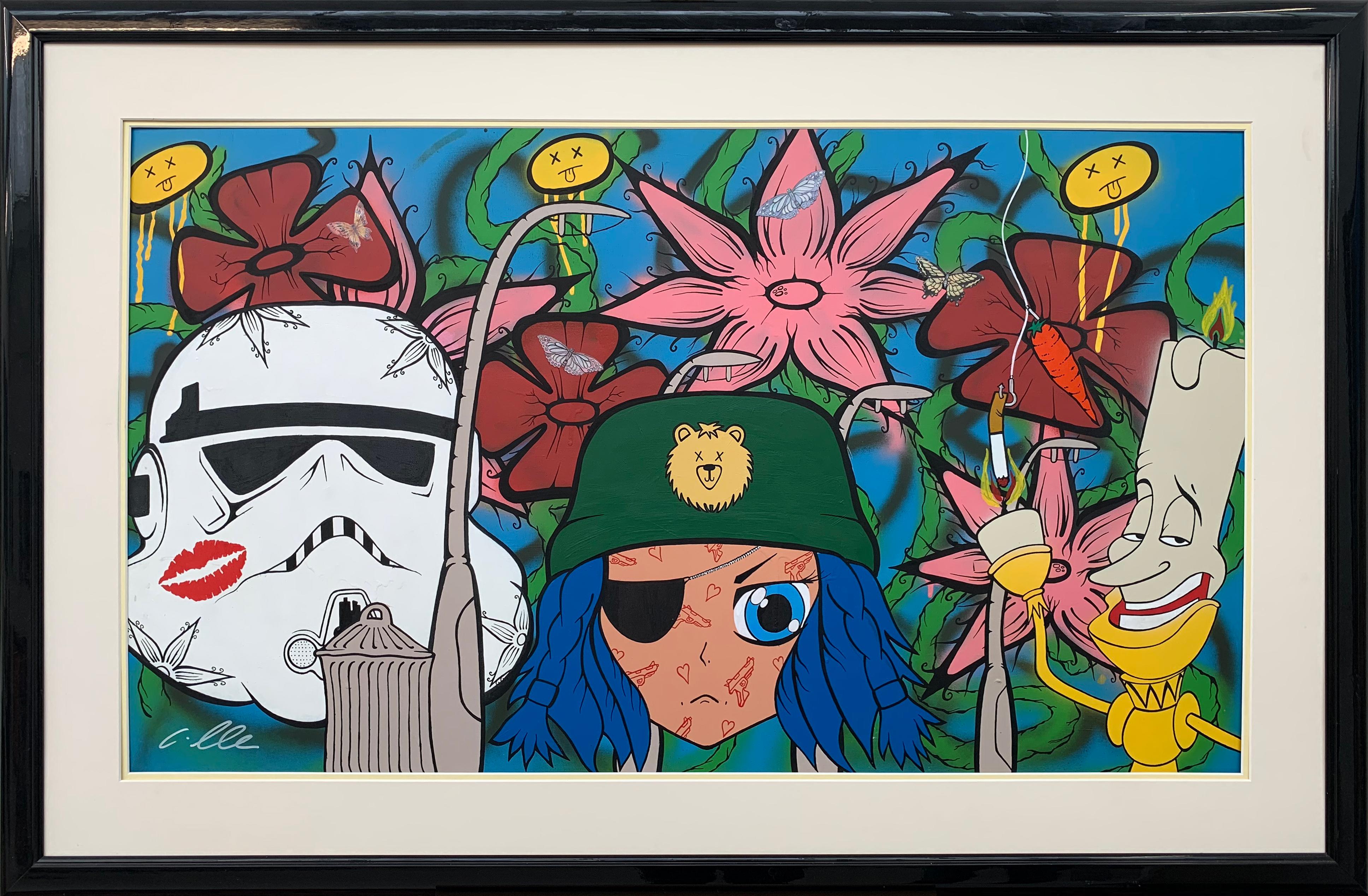 Star Wars Storm Trooper Pop Art di un artista britannico di graffiti urbani