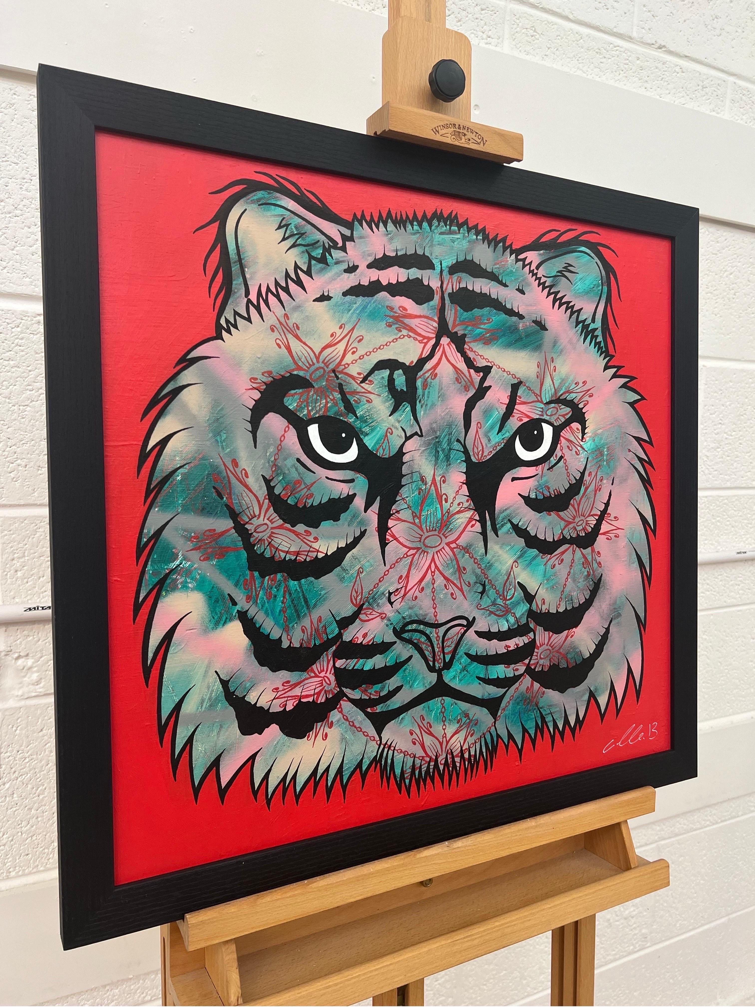 tiger painting on canvas easy