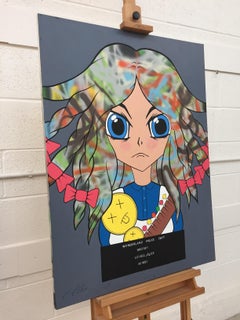 Alice in Wonderland Manga Cartoon Urban Street Art by British Graffiti Artist