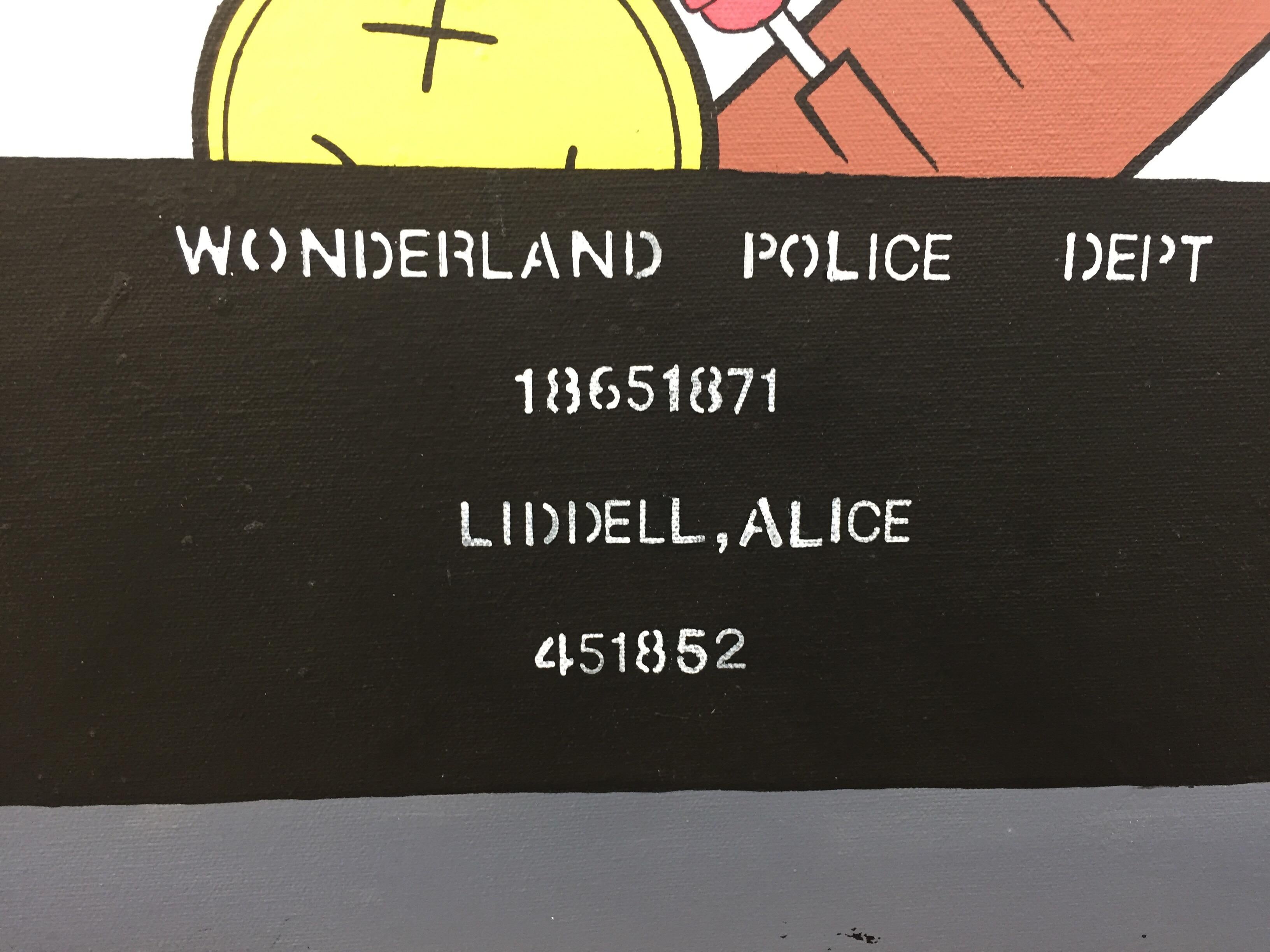 Alice im Wunderland Manga Cartoon Urban Street Art von britischer Graffiti-Künstlerin im Angebot 3