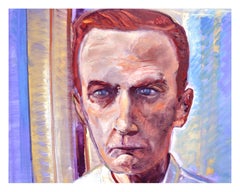 Large-Scale Modern Multi-Color Portrait of Noir Author Cornell Woolrich