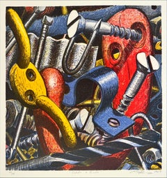 Chismes, 1987 - Impresión litográfica de colores con tornillos y elementos de metalistería
