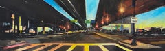 "A Fork in the Road", impressionist, urban, landscape, Boston, oil painting