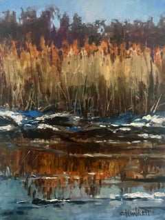 "Neponset River Reflects", Contemporary Landscape, Marsh, Coastal, Oil Painting