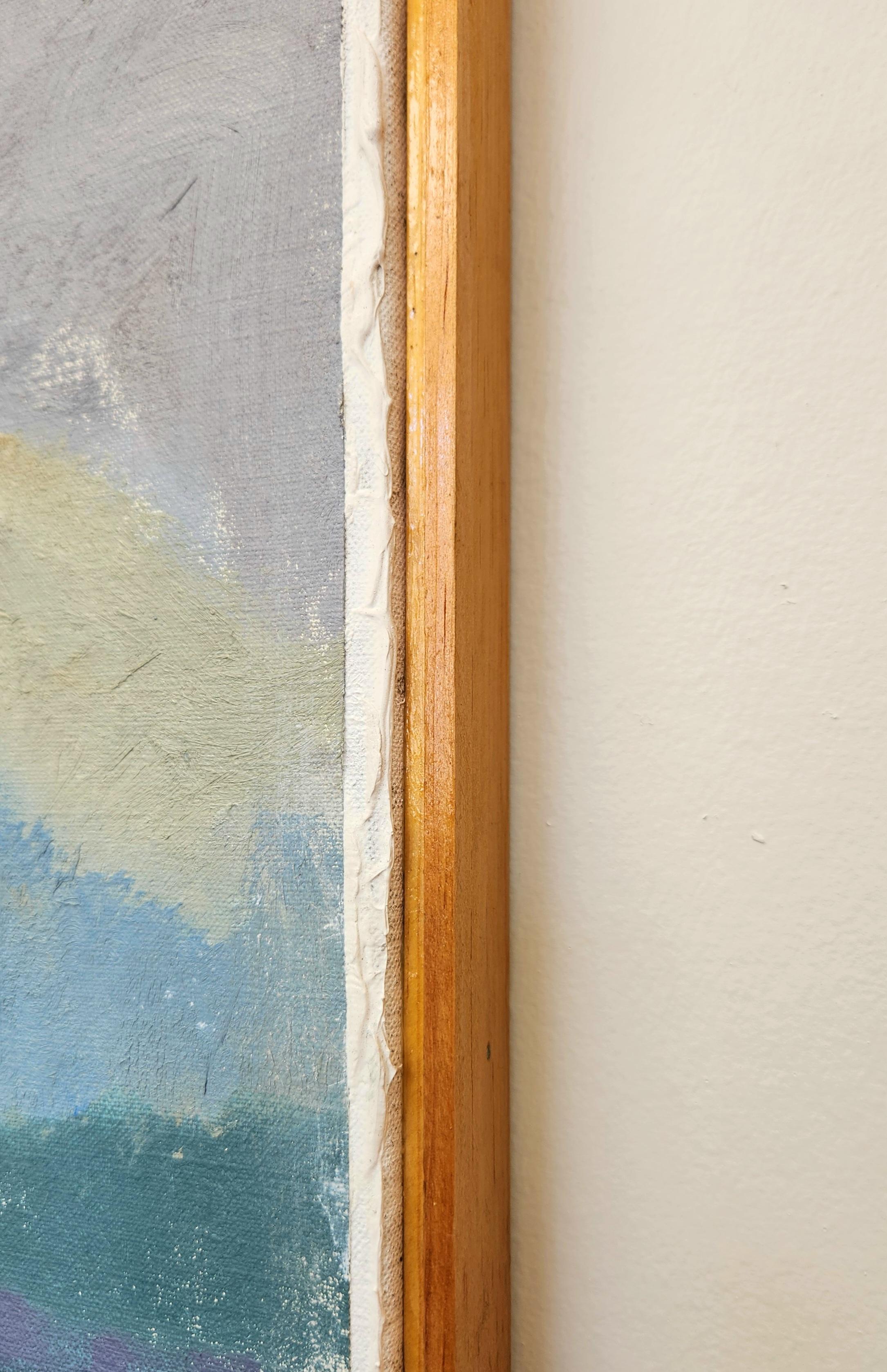 Peinture à l'huile sur toile - Snow Den en vente 1