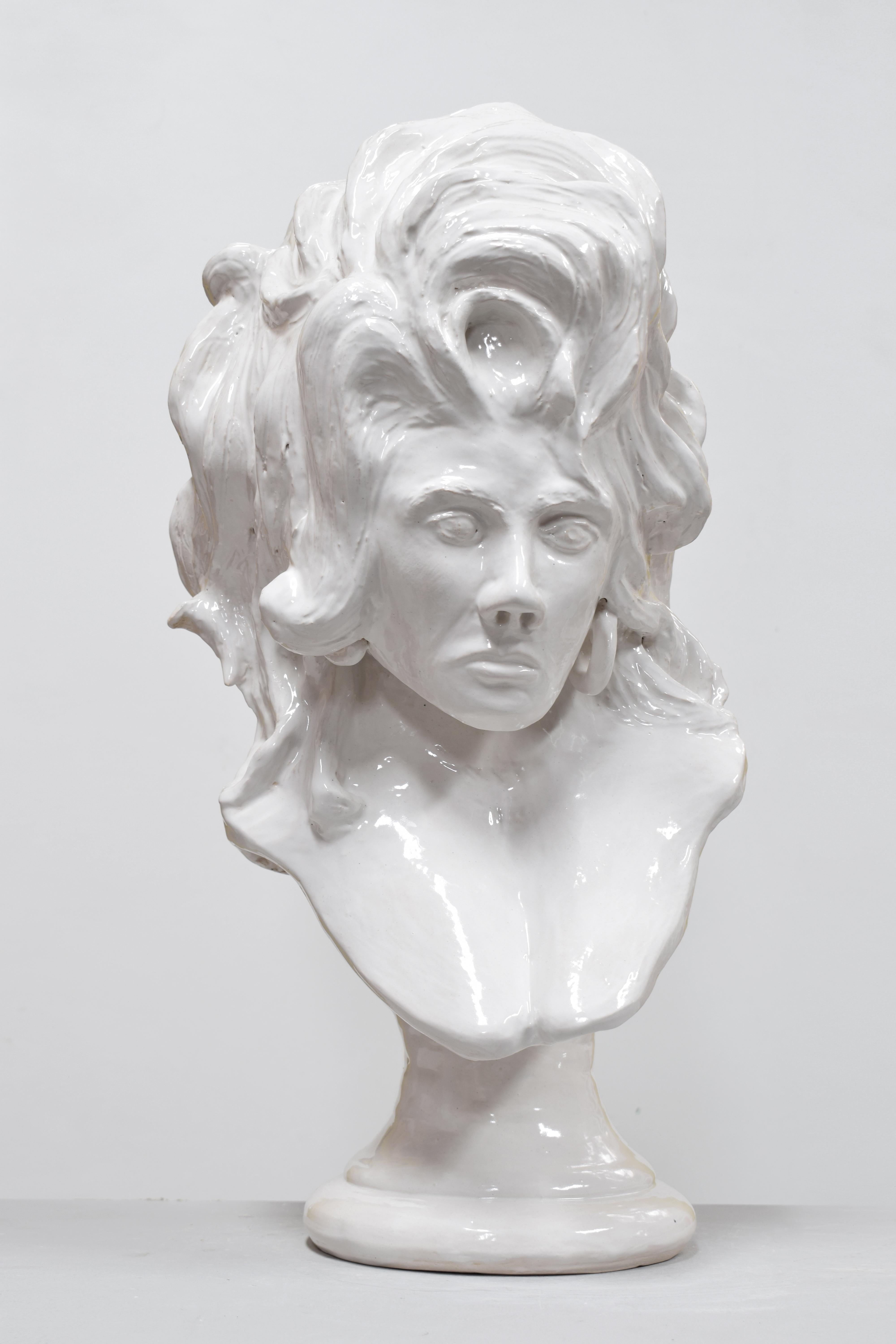 Chris Rijk Figurative Sculpture - Self portrait as Dolly Parton