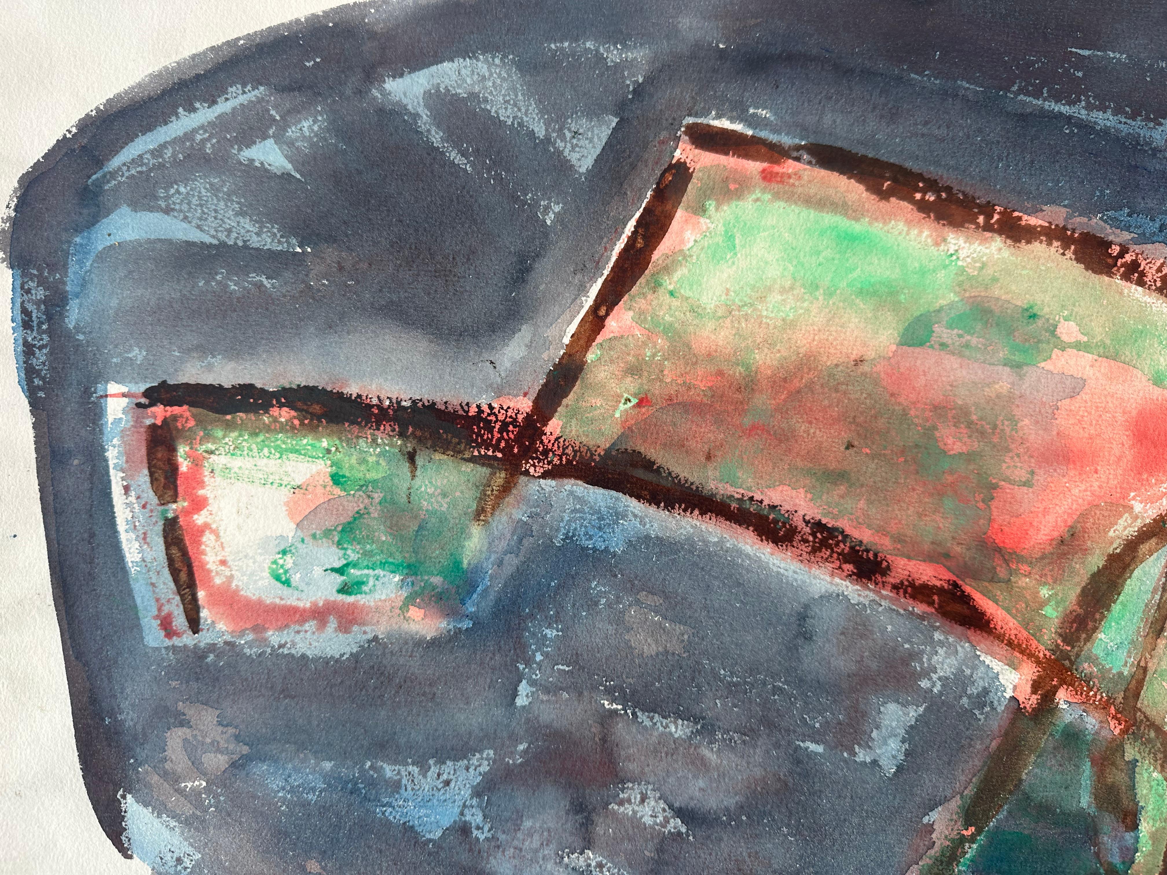 Figura astratta che cammina - Painting di Chris Ritter