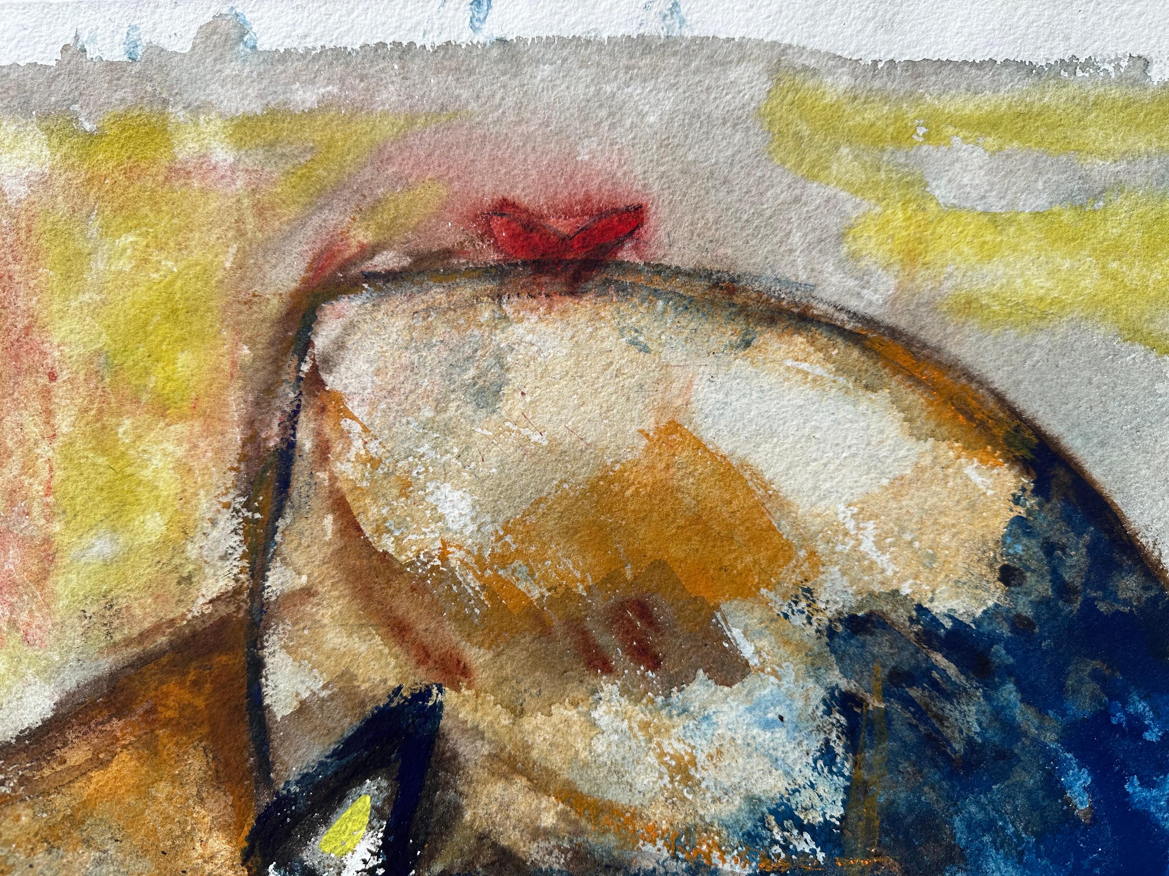 Uccello su rocce marine - Painting di Chris Ritter