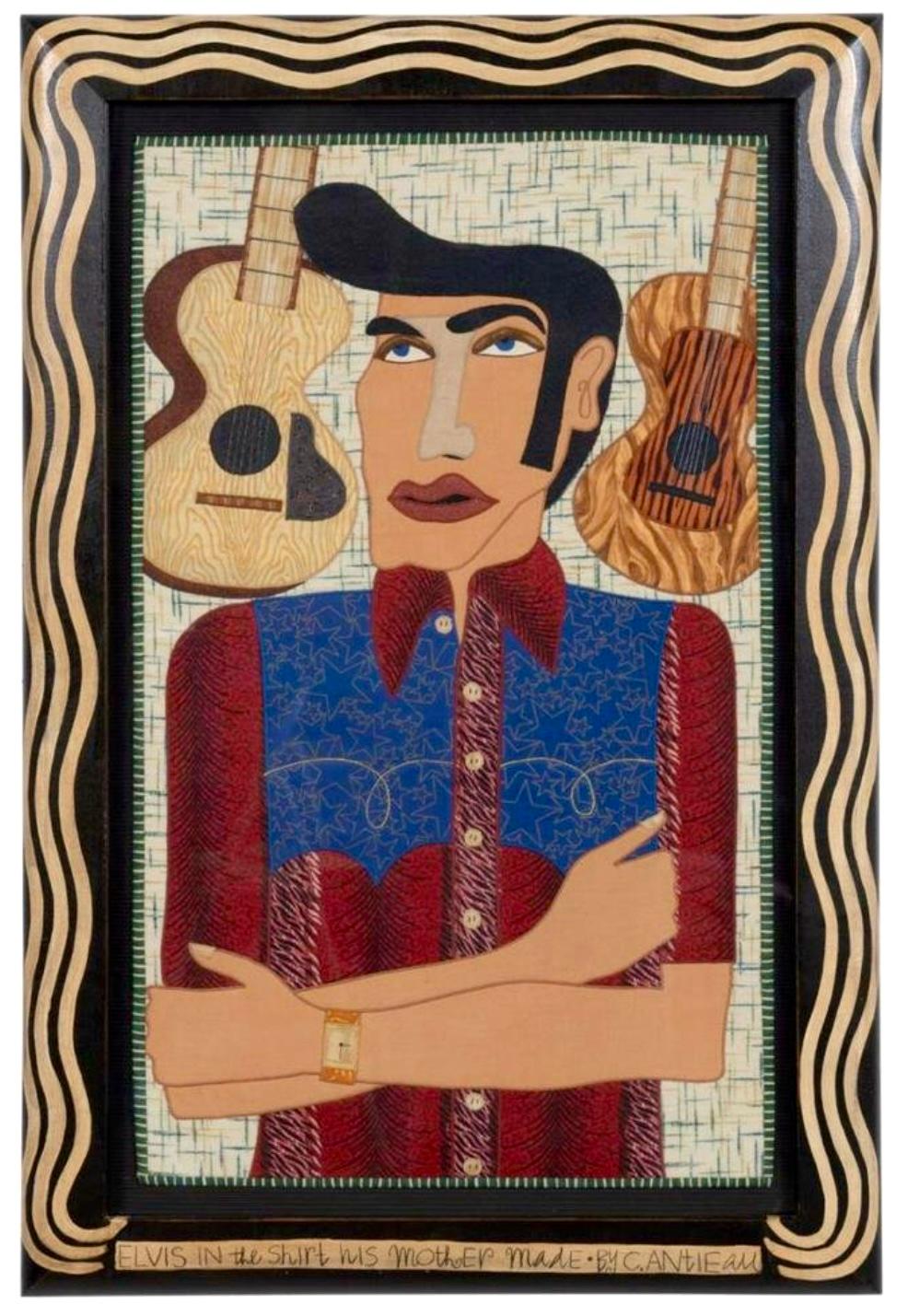 Elvis in the Shirt His Mother Made - Mixed Media Art by Chris Roberts-Antieau