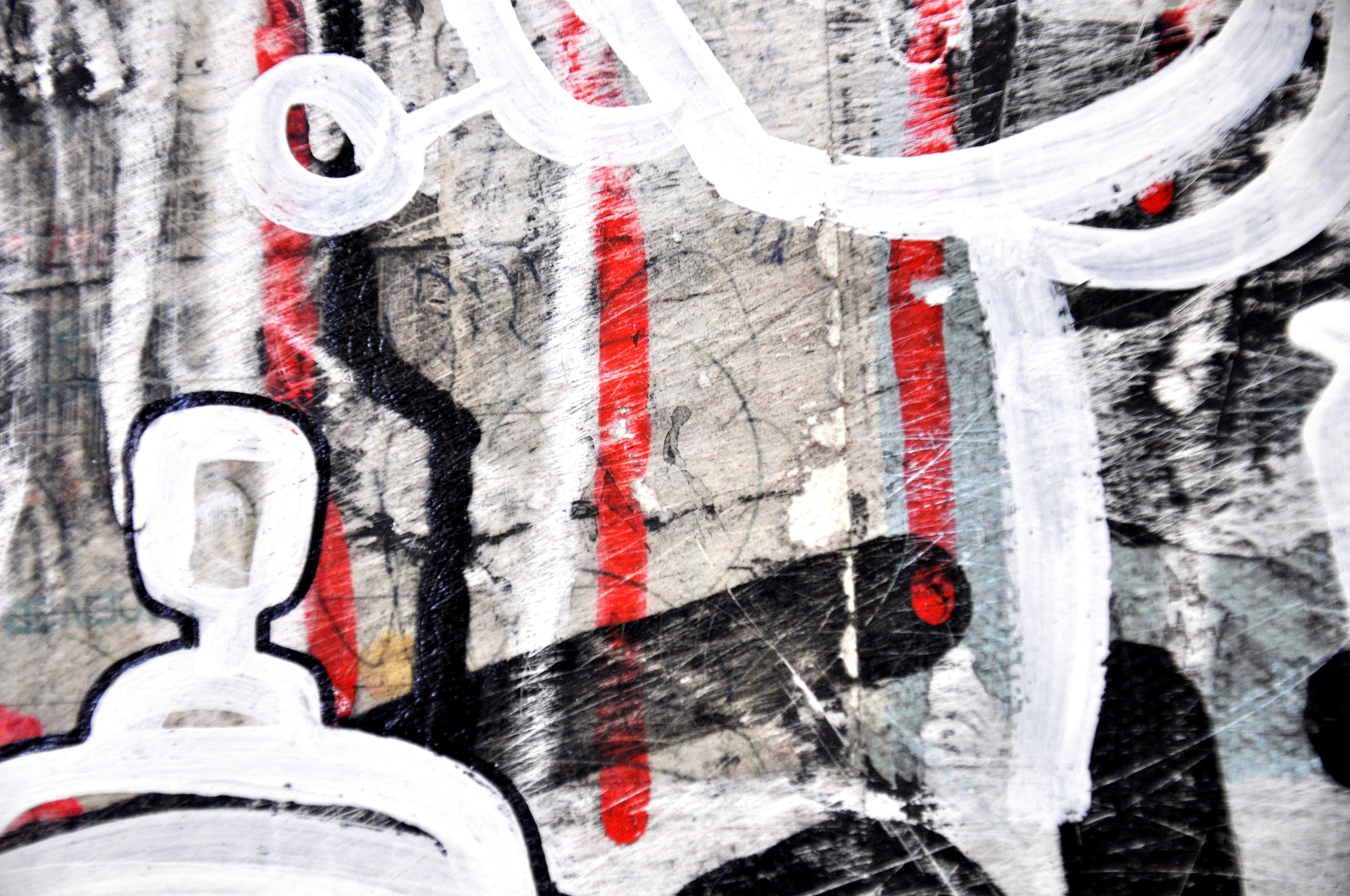 Chris RWK Pintura de técnica mixta sobre lienzo, Tómatelo a pecho, 2014 Lienzo en venta
