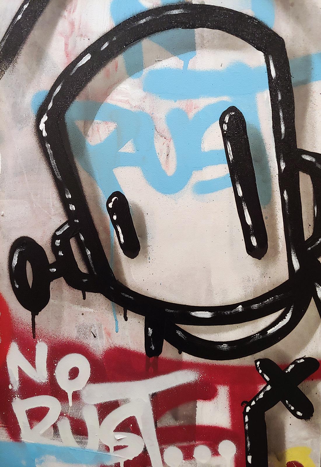 Toujours ici, 36 x 24 pouces  2024 - Art urbain Painting par Chris RWK