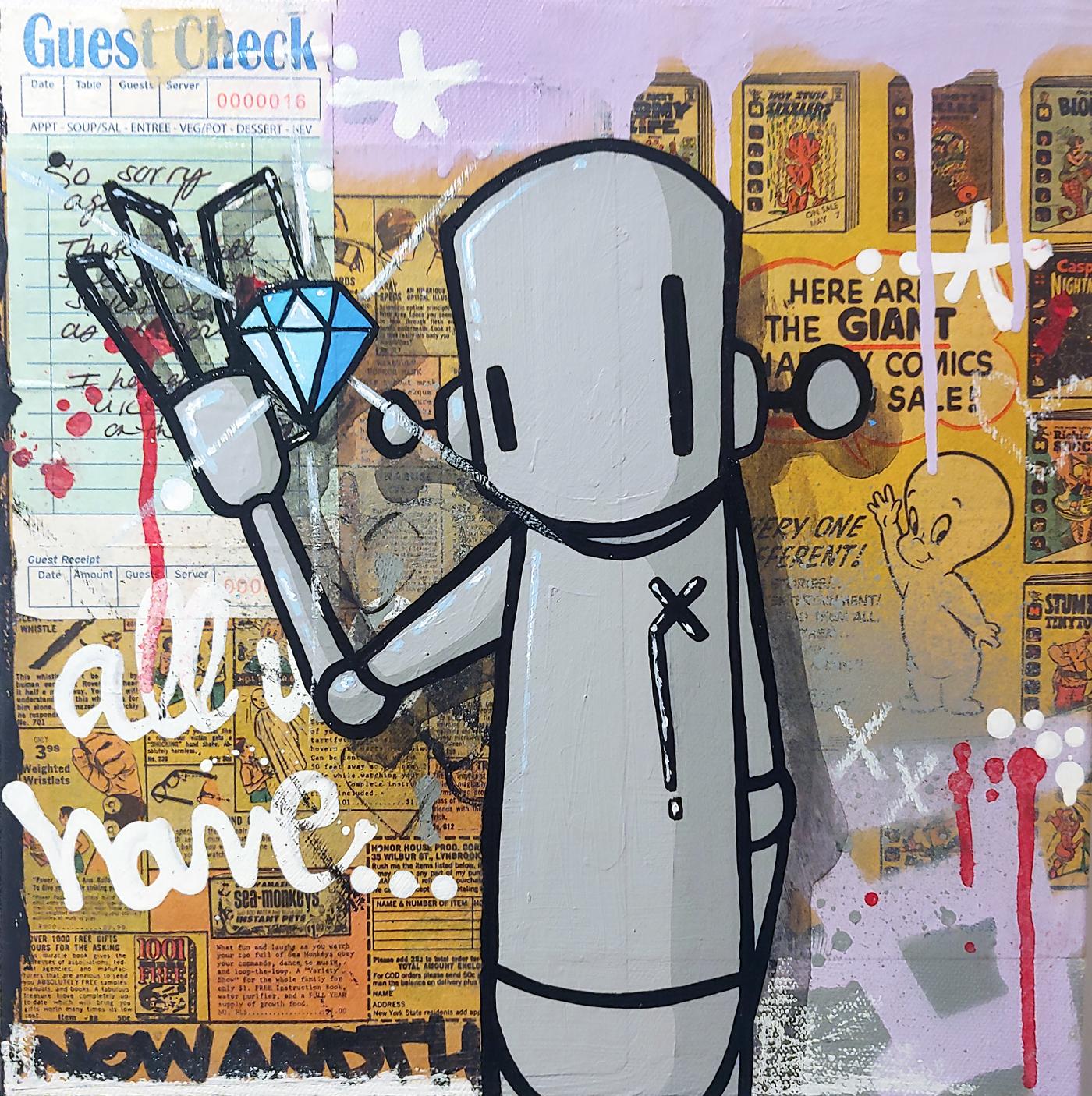 Chris RWK Figurative Painting - Hard Times Make Beautiful Results, 2025