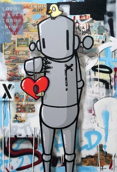 "Home is Where My Heart Is"  36x24"   Large Acrylic on Canvas
