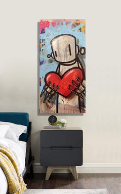 Large 4 foot tall canvas "Get a Handle on Things"