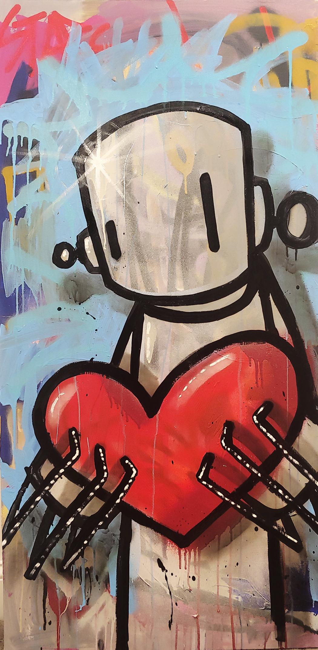 Large 4 foot tall canvas "Get a Handle on Things"