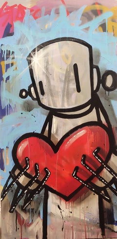 Large 4 foot tall canvas "Get a Handle on Things"