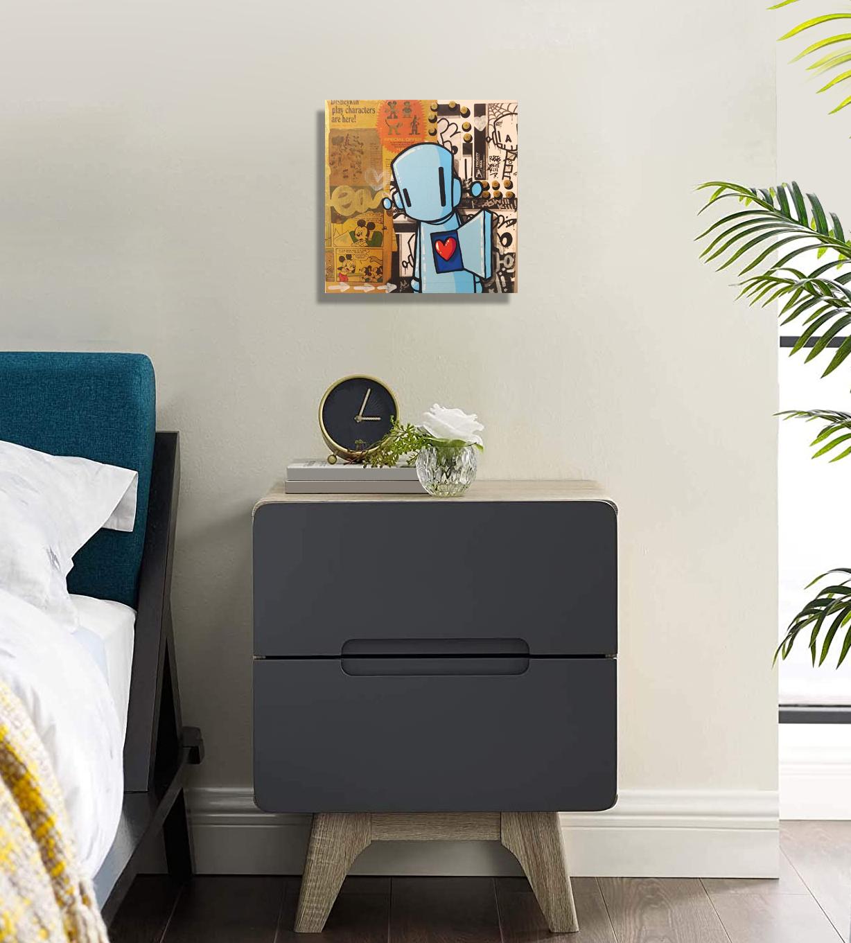 We are please to announce that our gallery is now representing the larger collectible works on canvas of Chris RWK. That being said, we are offering several small works this week so that new collectors will be able to start their collecting of