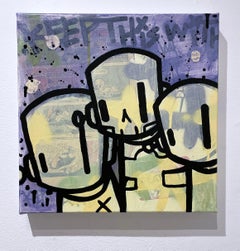 Avec You (2022), Chris RWK street art, gouttes d'aérosol, illustration de graffitis