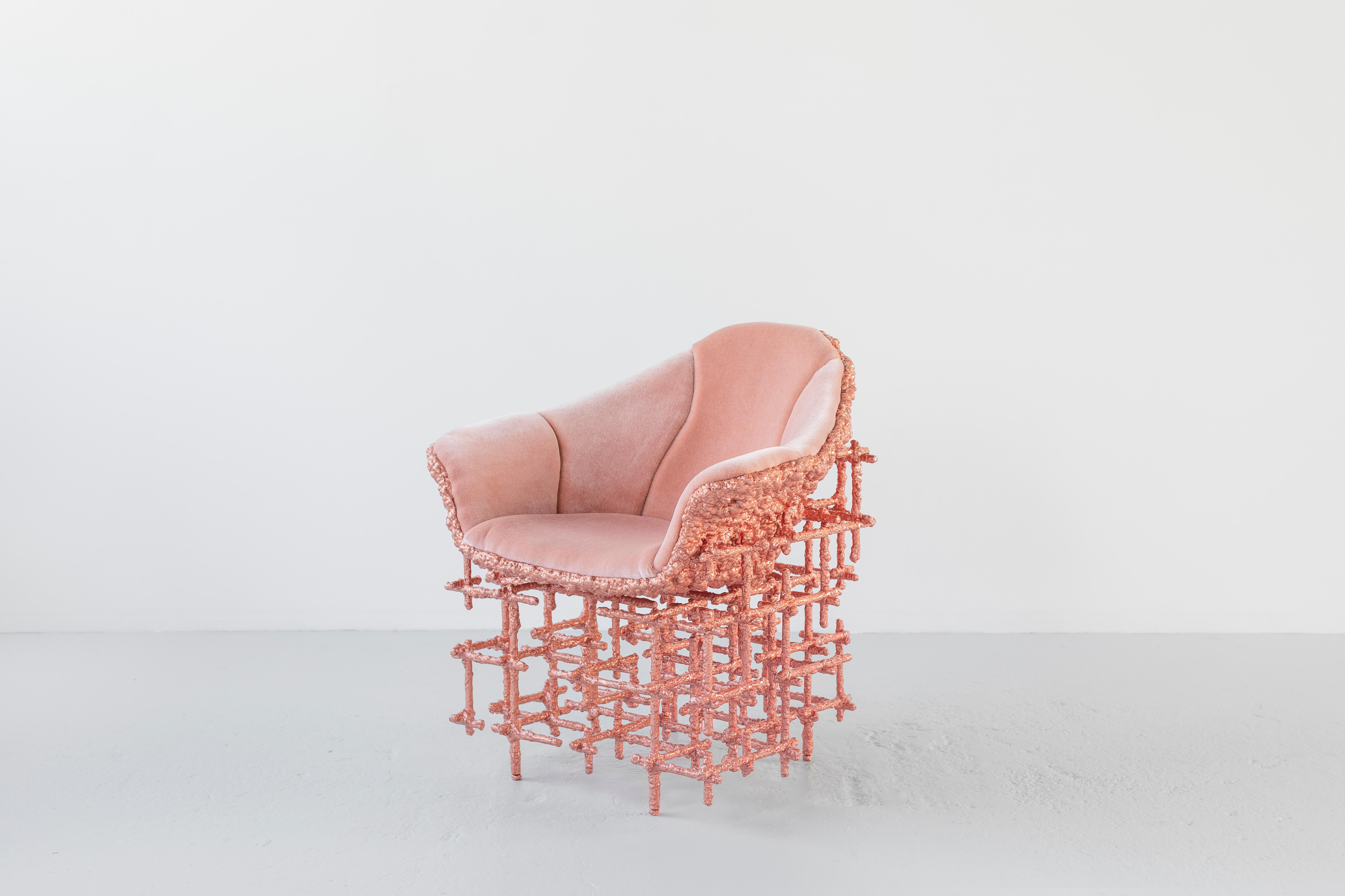 Chris Schanck, « Chaise en coquillage ébouriffé : cuivre », 2021 en vente 1