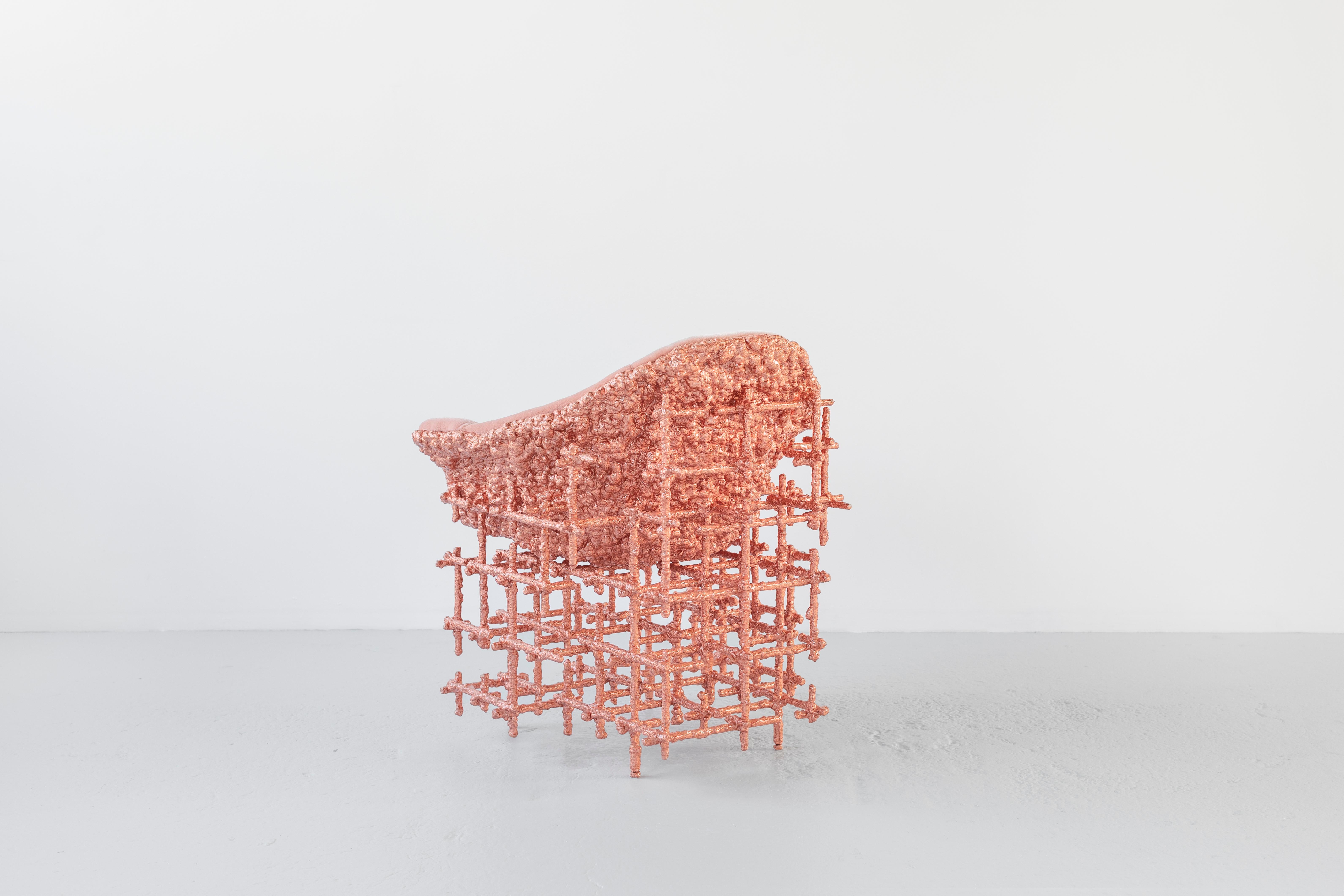 Chris Schanck, « Chaise en coquillage ébouriffé : cuivre », 2021 en vente 3