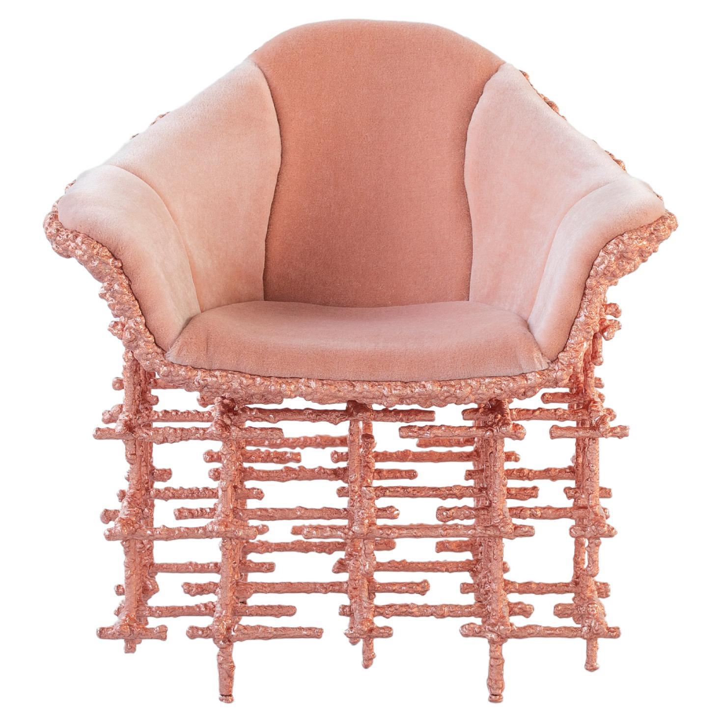 Chris Schanck, "Stuffed Shell Chair: Copper", 2021