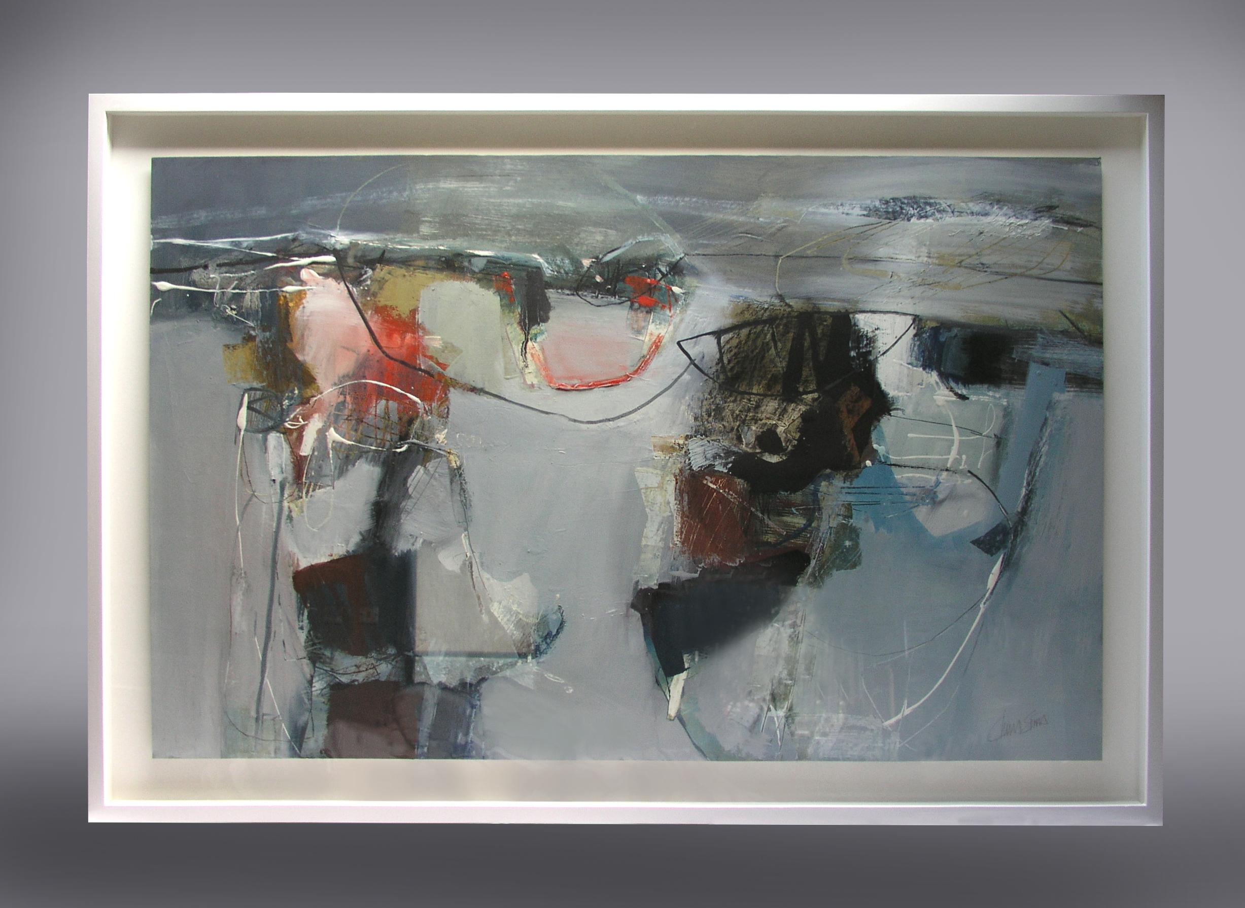 Elapsed: Contemporary Abstract Landscape Oil Painting by Chris Sims For Sale 1