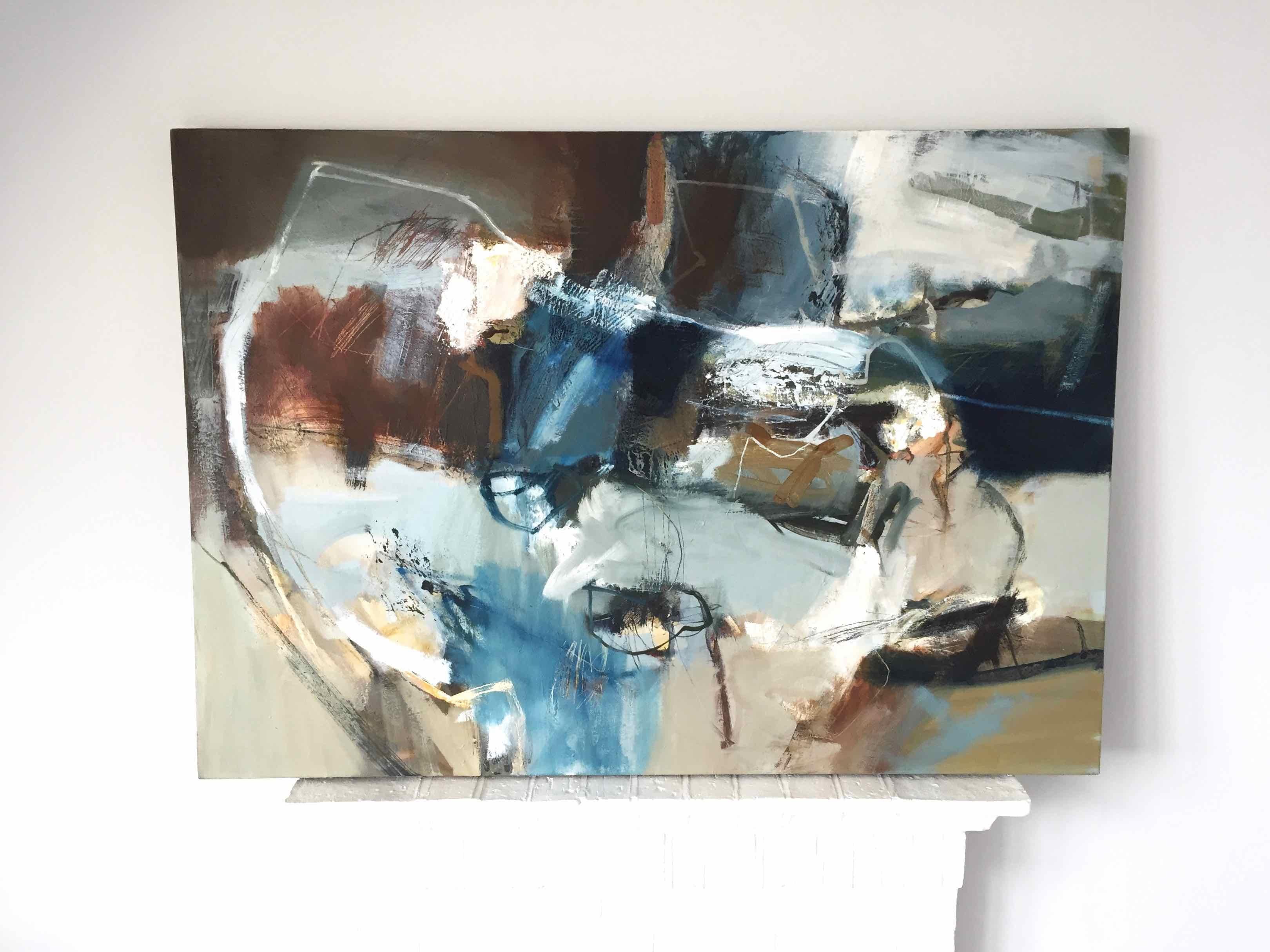 Ingrained Source: Gestural Abstract Landscape Oil Painting by Chris Sims For Sale 6