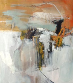 Isolation No 20: Abstract Oil Painting on Paper (framed) by Chris Sims
