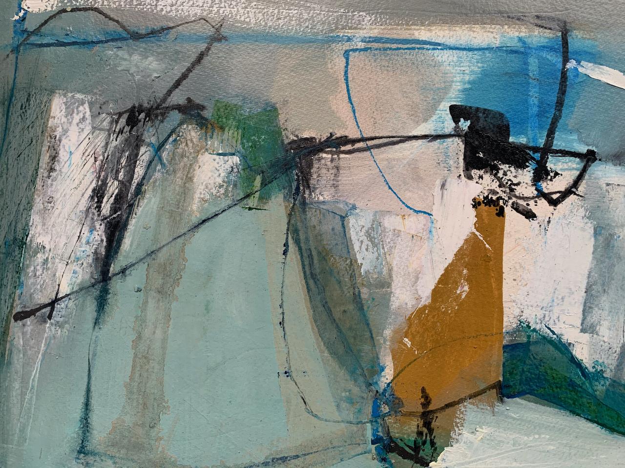 Isolation No 4: Abstract Landscape Painting on Paper by Chris Sims For Sale 1