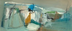 Isolation No 4: Abstract Landscape Painting on Paper (unframed) by Chris Sims