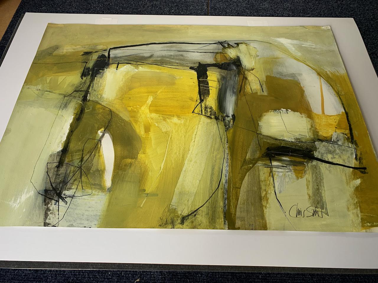 Sunrise: Abstract Landscape Painting by Chris Sims For Sale 1