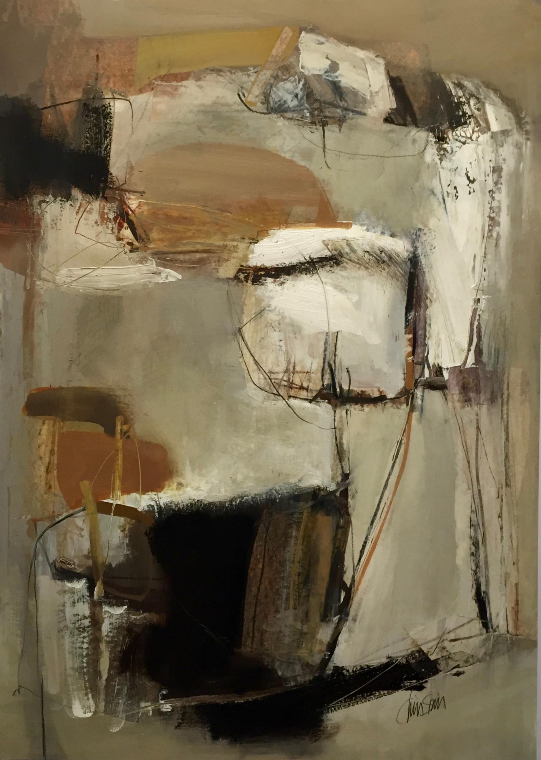Work on Paper LP7: Abstract Landscape Oil Painting by Chris Sims