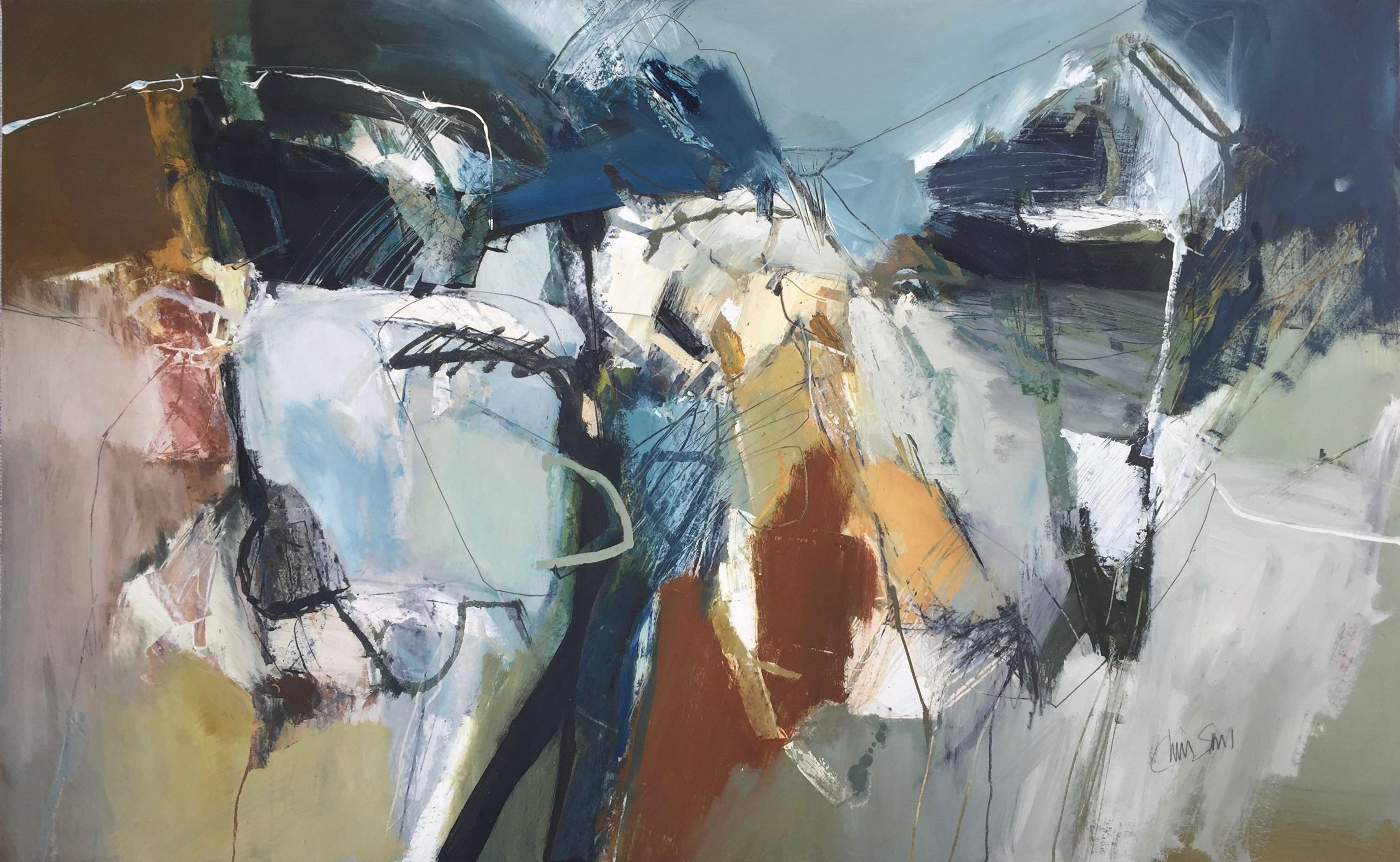 Yesterday's Path, Contemporary Abstract Landscape Oil Painting by Chris Sims