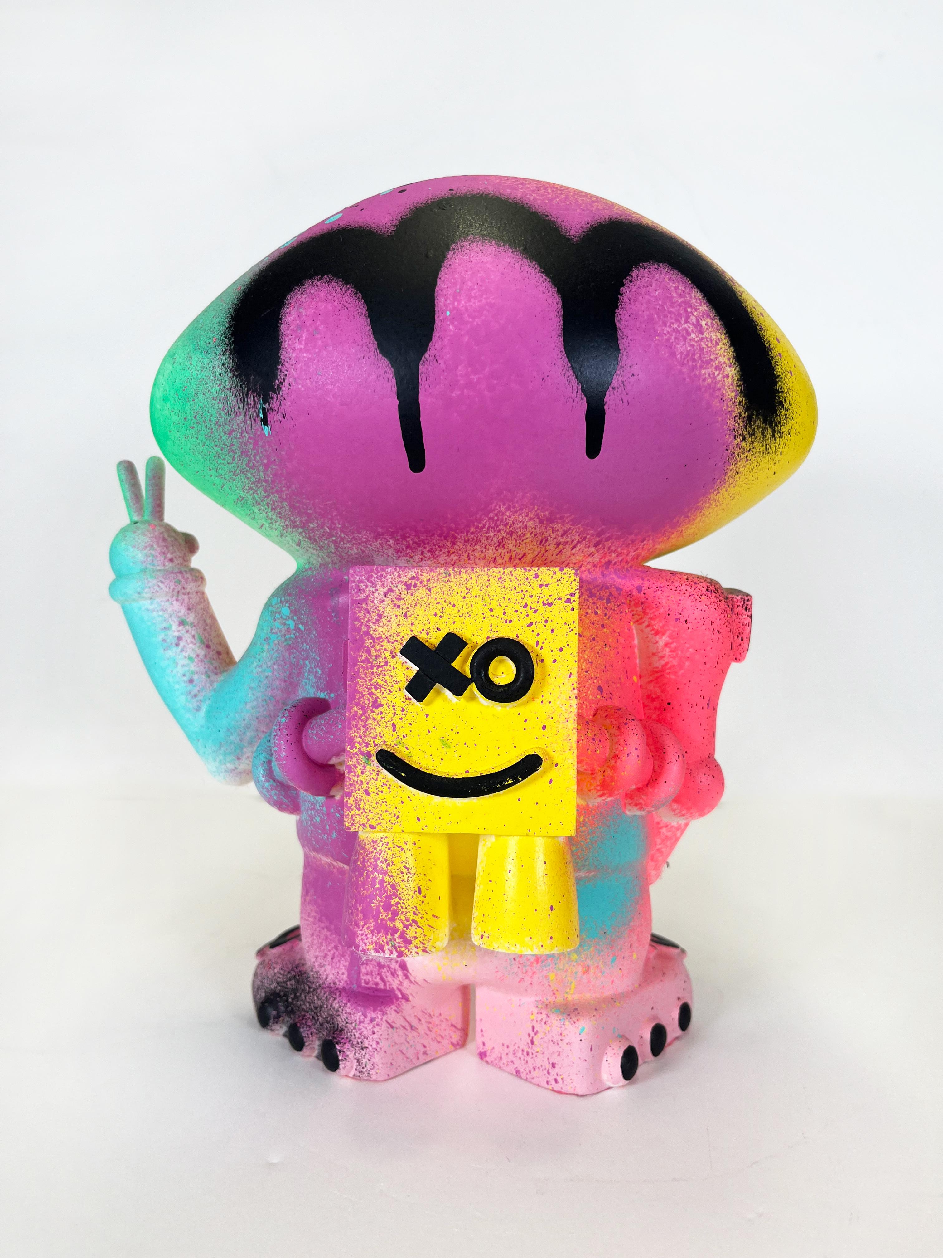 Technicolour Xeno v4, sculpture colorée et froide en résine moulée en vente 3