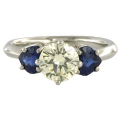 Chris Sommer -IGI jewel report - Platinum ring with sapphire and diamond