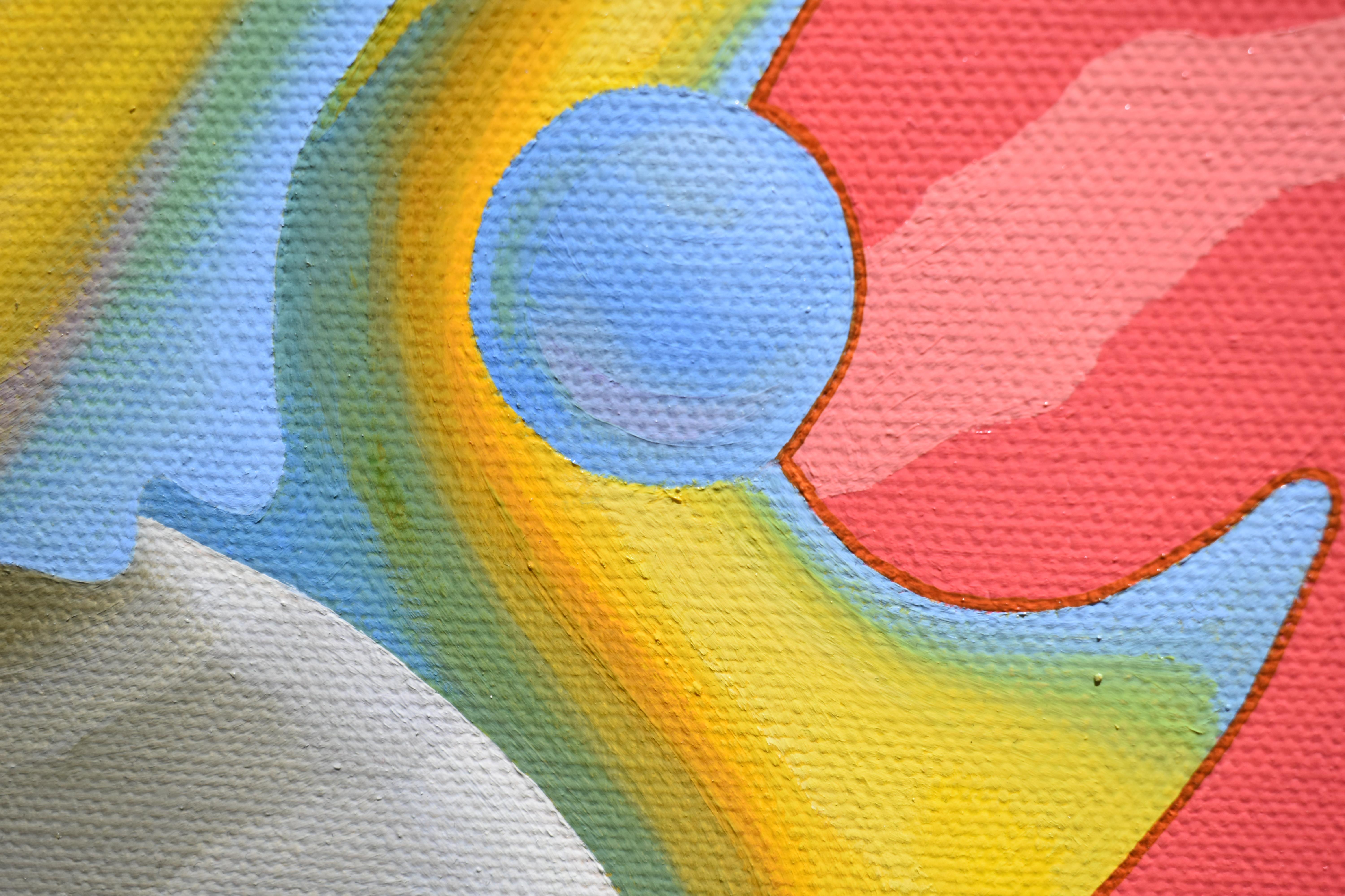 Look Back Classic. Inspired By Super Mario. Quadriptych Painted in Pop Art. For Sale 1