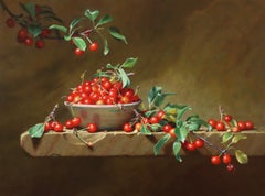 Tazón lleno de cerezas