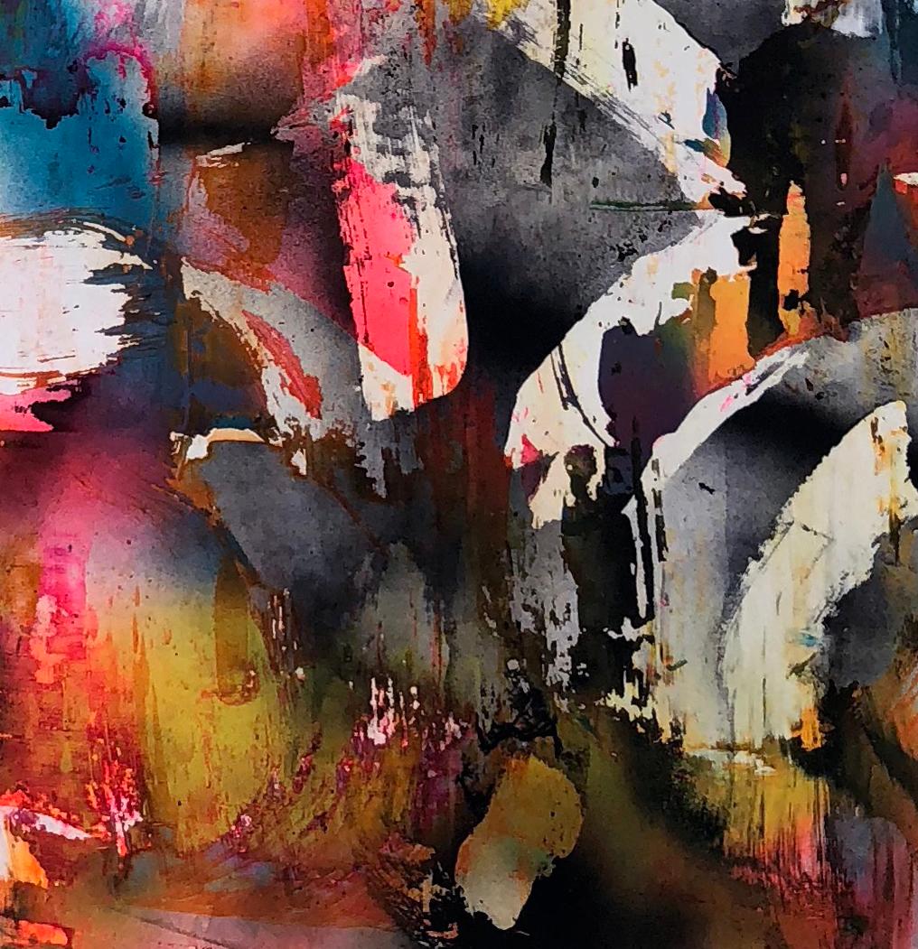 RRB - Beige Abstract Painting by Chris Trueman