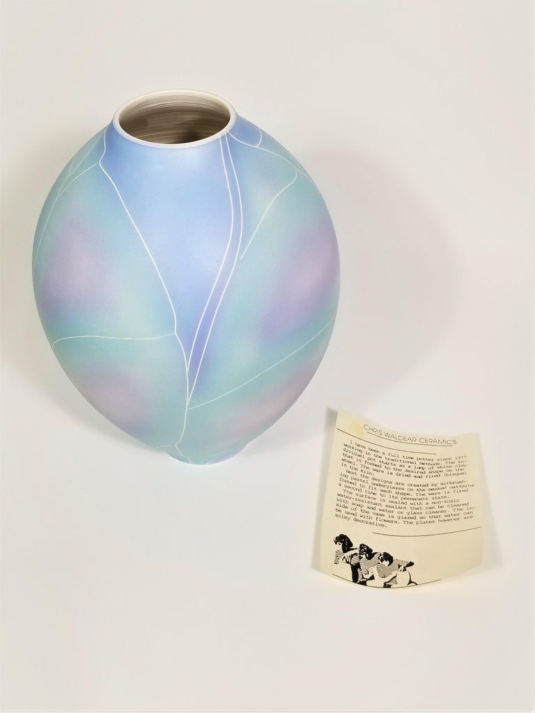 Ceramic Vase, 1970s Signed Chris Waldear For Sale 7
