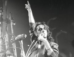 Alice Cooper Performing with Microphone Vintage Original Photograph