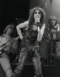 Alice Cooper Performing with Wide Eyes Vintage Original Photograph