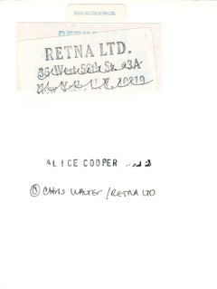 Alice Cooper Singing in Full Makeup Vintage Original Photograph