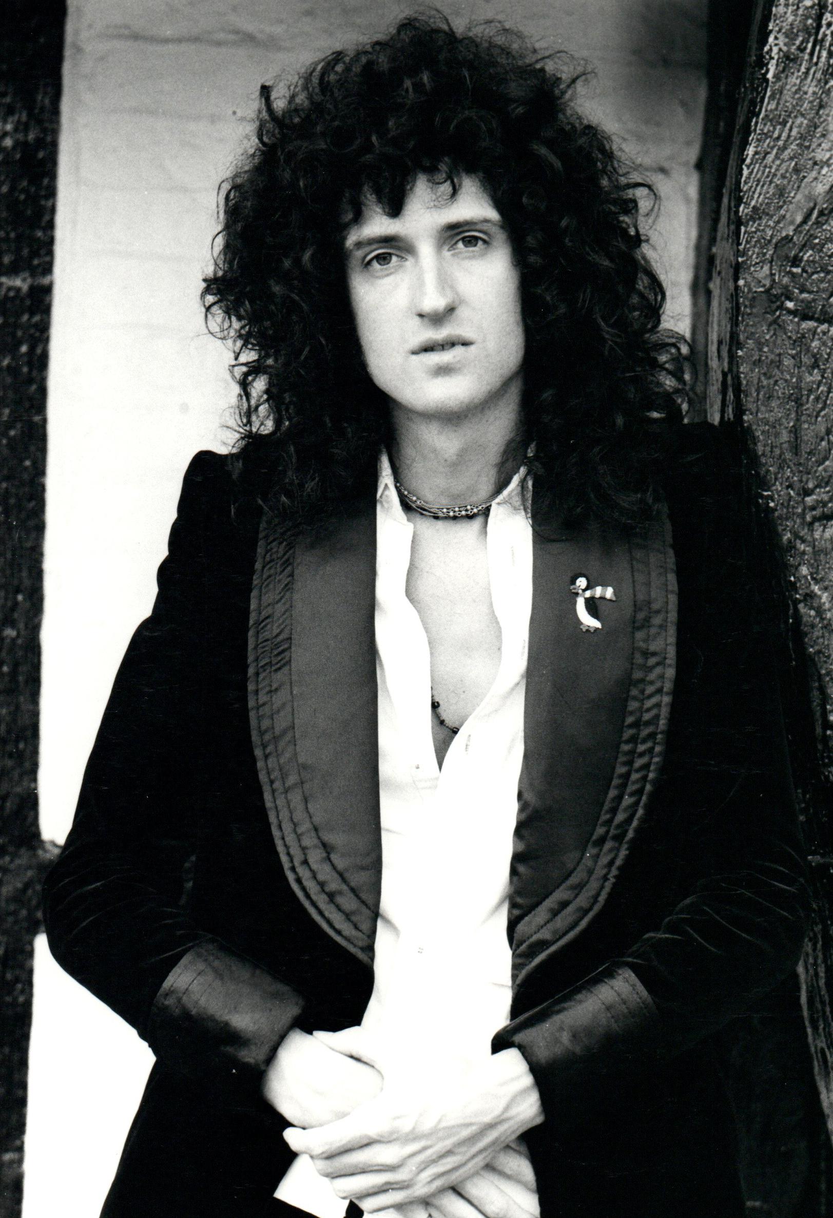 Chris Walter Black and White Photograph - Brian May of Queen Candid Vintage Original Photograph